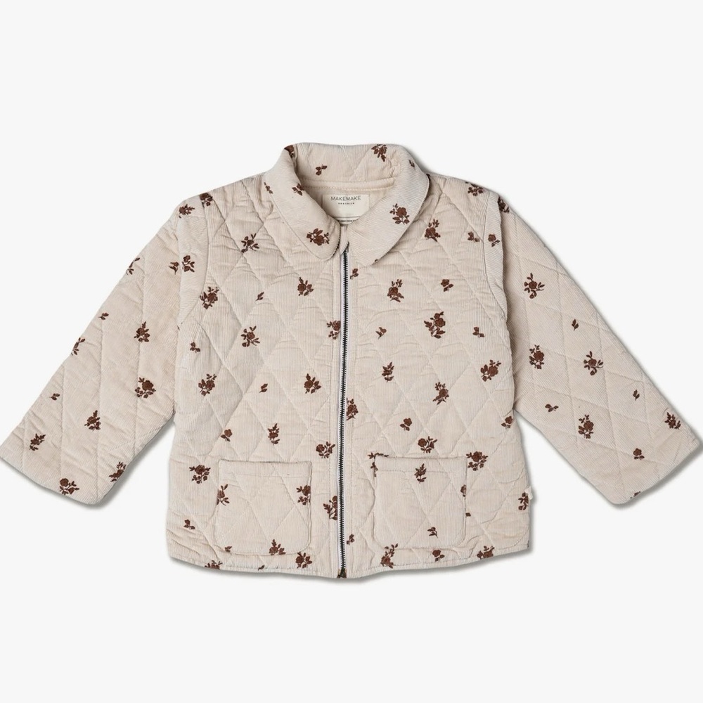 NWOT Organic Quilted Corduroy Zipper Jacket 2T